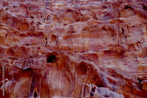 red Rock wall in Desert Wadi Rum