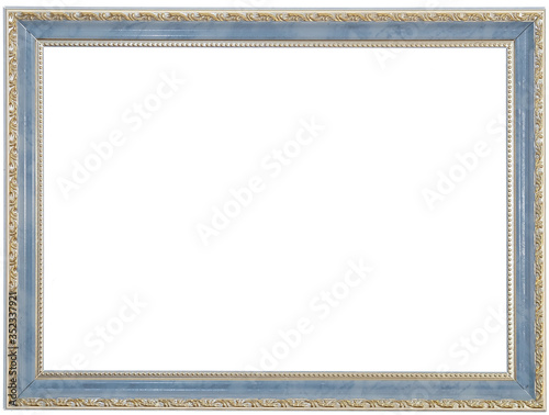 Blue frame isolated on white background