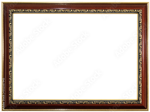Maroon frame isolated on white background
