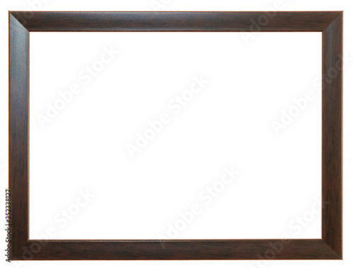 .Brown frame isolated on white background