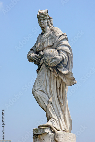  Marble statue of Pietro d Abano in Prato della Valle in Padua  Italy.