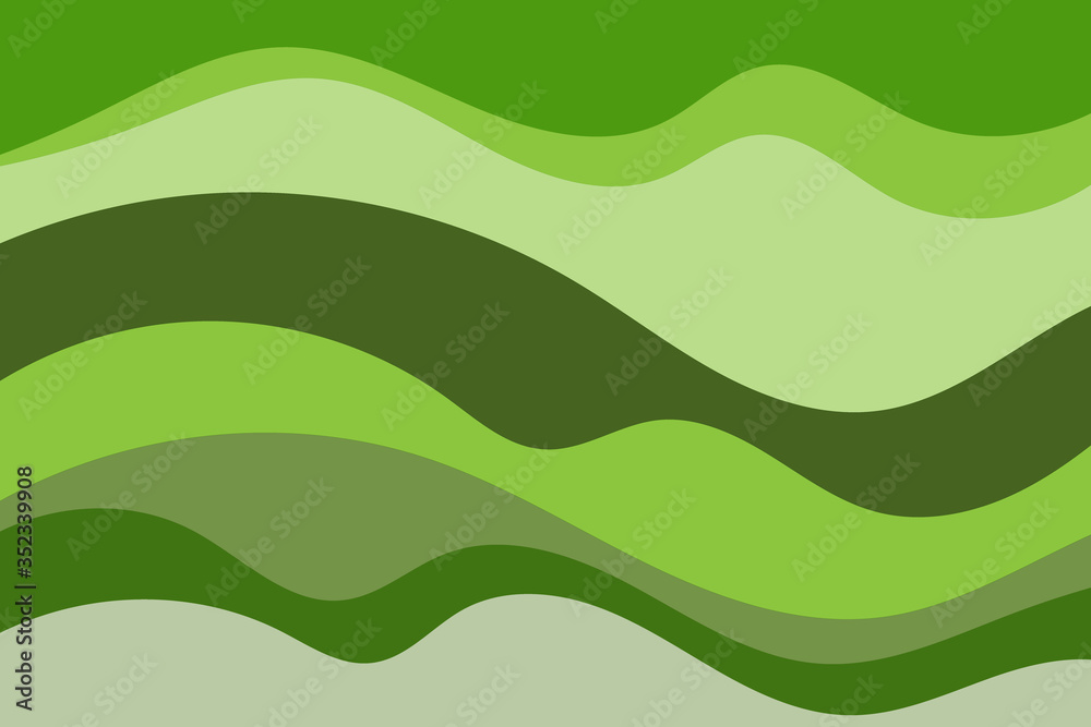 Horizontal green wavy abstract background vector design Horizontal green wavy abstract background vector design
