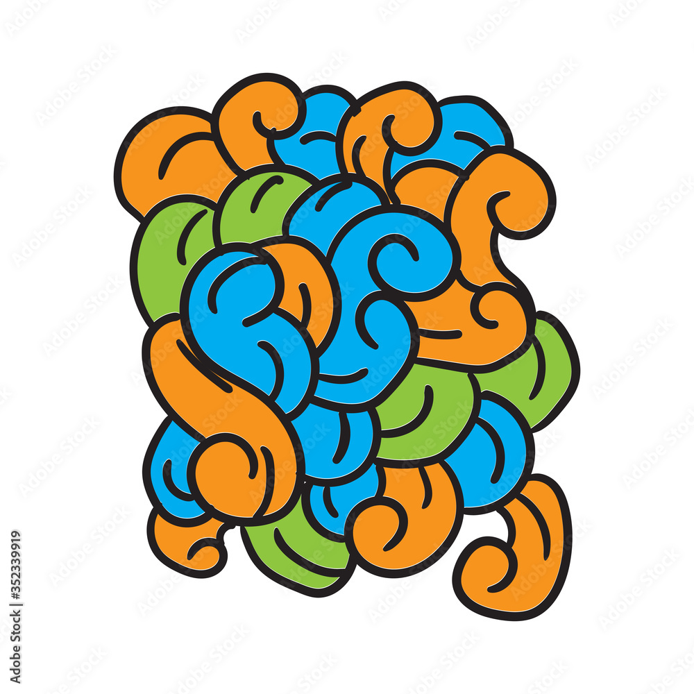 Obraz premium Abstract Colorful Doodle Art Background Design Template for Art Exhibition, festival, summer, and parade. 