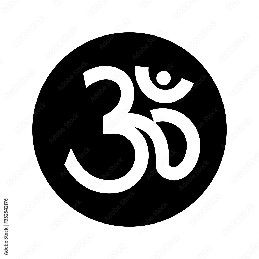 Om symbol - Aum is a sacred sound and a spiritual symbol in Indian religions. Om symbol - Aum is a sacred sound and a spiritual symbol in Indian religions.