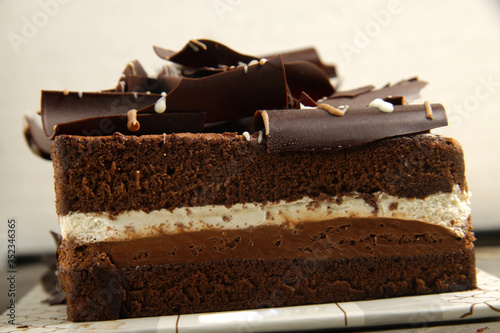 Wallpaper Mural Brownies cake with shaved cocholate topping Torontodigital.ca