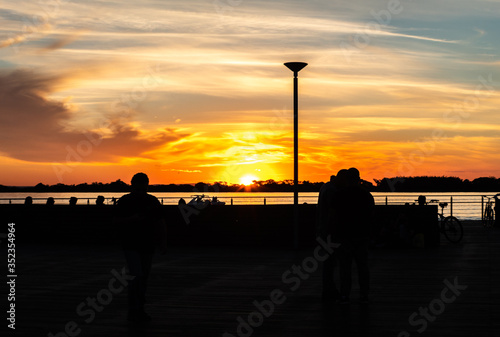 sunset on the pier