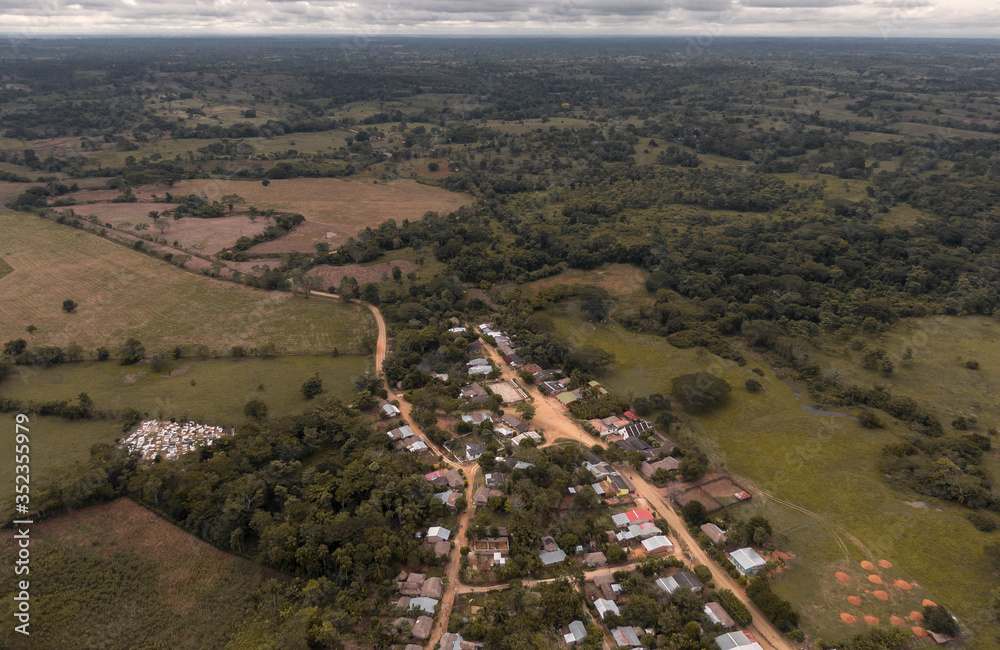 aerial view of the village