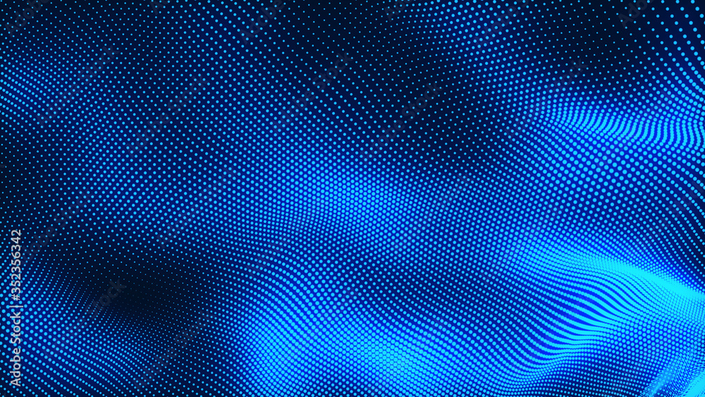 Dot white blue wave light screen gradient texture background. Abstract technology big data digital background. 3d rendering. Dot white blue wave light screen gradient texture background. Abstract technology big data digital background. 3d rendering.