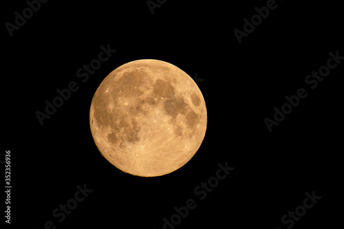 Big full moon disk shot during supermoon period