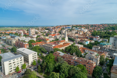 Smederevo, aerial drone view of City in Serbia © Adam Radosavljevic