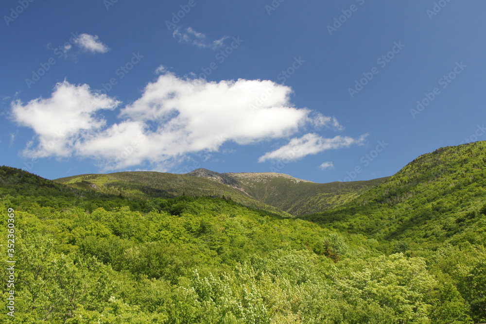 mountain landscape with blue sky