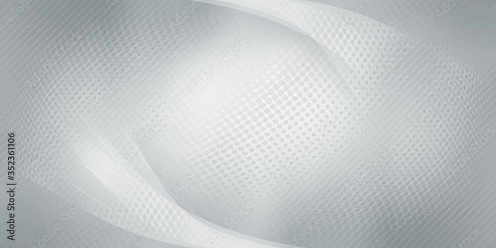Gray halftone pattern with white line motion backdrop wallpaper. Clean Grey geometric background. Gray halftone pattern with white line motion backdrop wallpaper. Clean Grey geometric background.