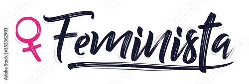 Feminista, Feminist spanish text vector design.