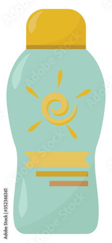 Suncream , illustration, vector on white background