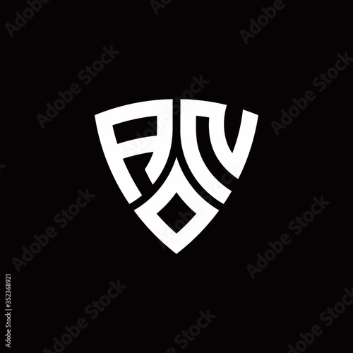 Free Download AN monogram logo with modern shield style design template - GFXLoad