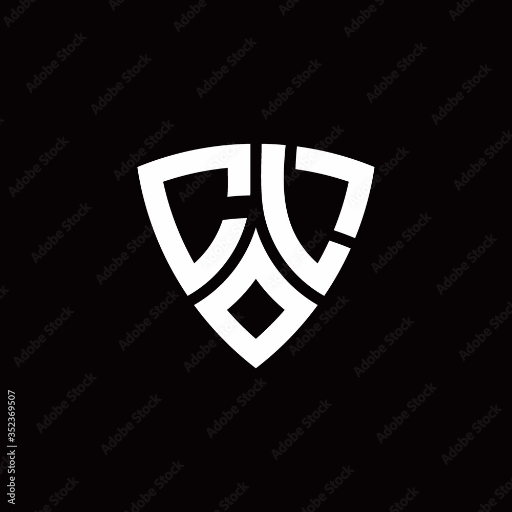 CL monogram logo with modern shield style design template CL monogram logo with modern shield style design template