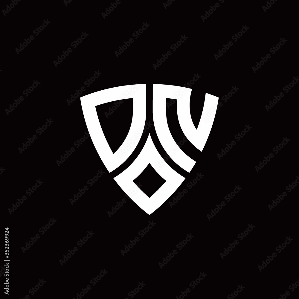 DN monogram logo with modern shield style design template DN monogram logo with modern shield style design template