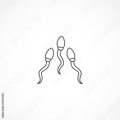 Sperm, Spermatozoa line icon. Sperm isolated line icon