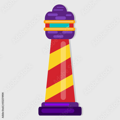 lighthouse building vector illustration in flat style