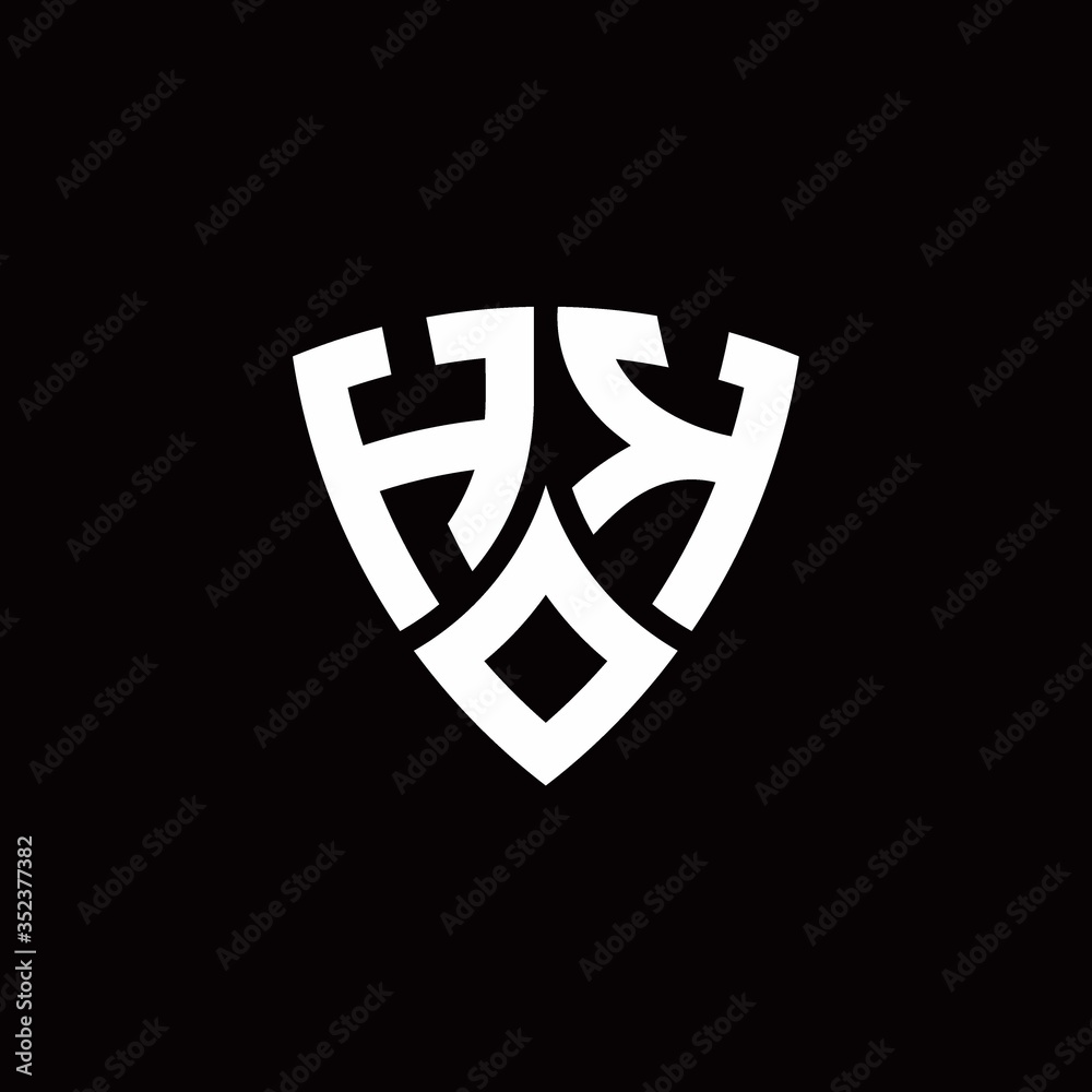 HK monogram logo with modern shield style design template HK monogram logo with modern shield style design template