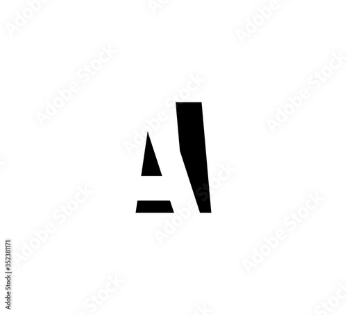 Free Download Initial letters Logo black positive/negative space AI - GFXLoad