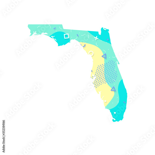 Florida State USA united states of america, country vector illustration, isolated on white background