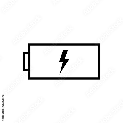 Battery outline icon isolated. Symbol, logo illustration for mobile concept, web design and games. © Artem