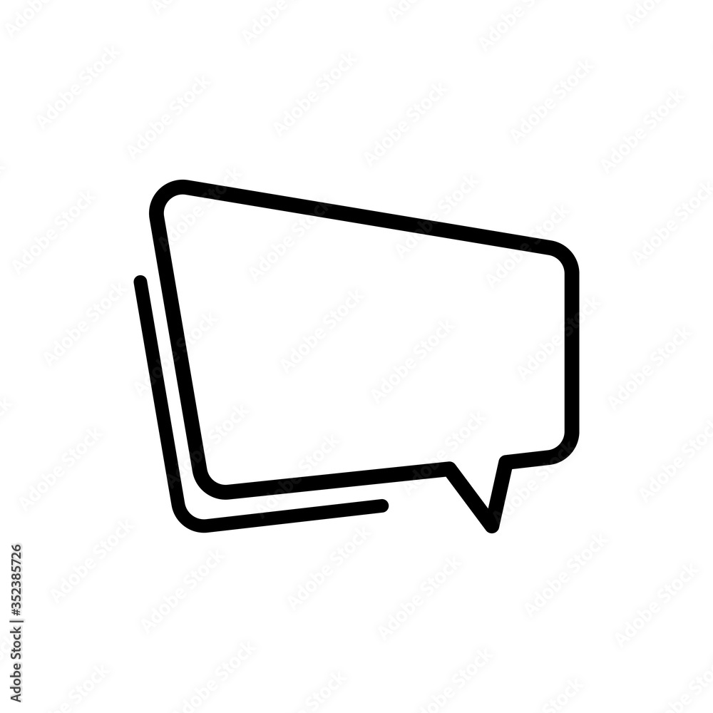 Speech buble outline icon. Symbol, logo illustration for mobile concept and web design. Speech buble outline icon. Symbol, logo illustration for mobile concept and web design.