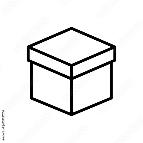 Box outline icon. Symbol, logo illustration for mobile concept and web design.