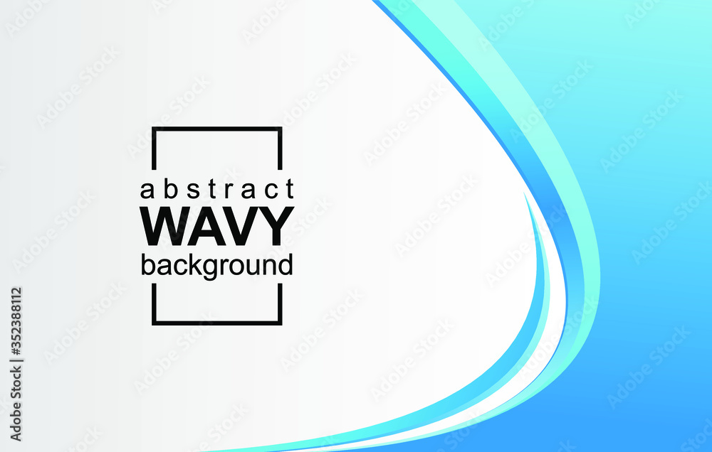 Fototapeta premium blue background. Abstract flyer template with blue wavy lines. Flyer template vortex design.