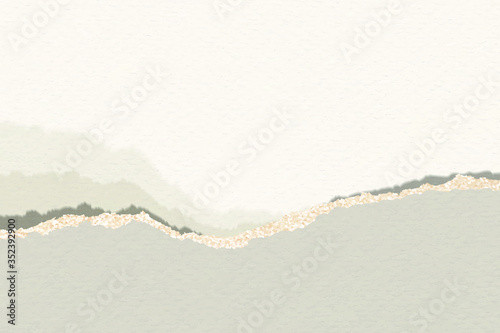 Ripped brown note paper template vector