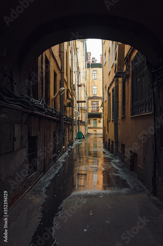 Narrow street in Saint-Petersburg