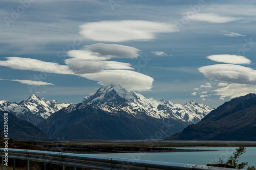 New Zealand Mountain Clouds Mt Cook