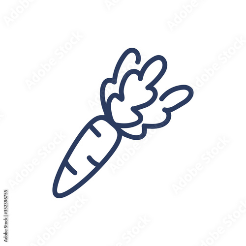 Carrot thin line icon. Vegetable, green, food isolated outline sign. Products and allergens concept. Vector illustration symbol element for web design and apps