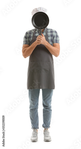 Portrait of male chef on wh...