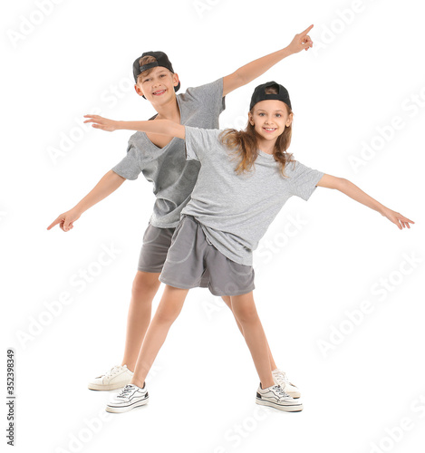 Cute little children dancin...