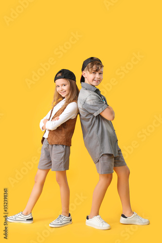 Cute little children dancin...