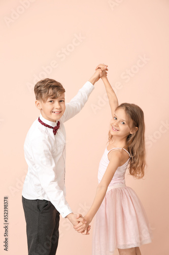 Cute little children dancin...