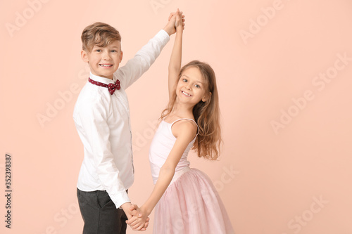 Cute little children dancin...