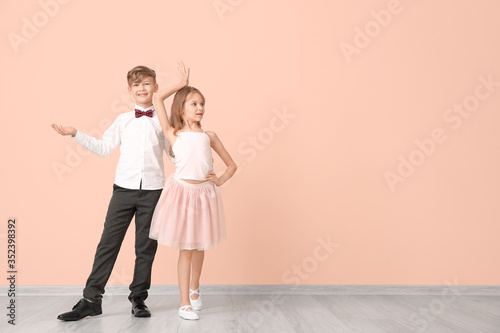 Cute little children dancin...