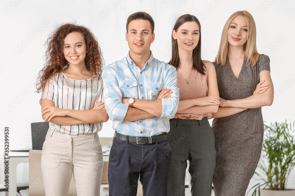 Portrait of business people in office Portrait of business people in office
