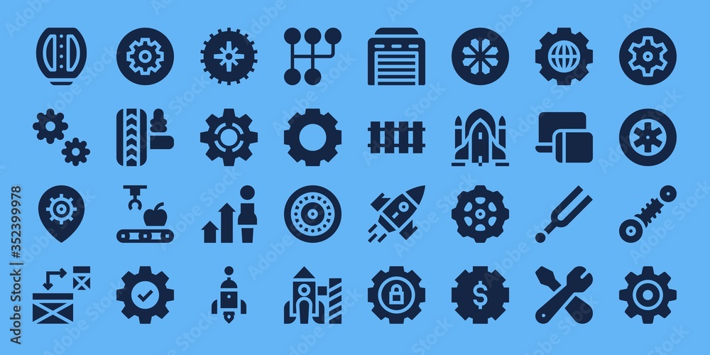 Fototapeta premium engine icon set