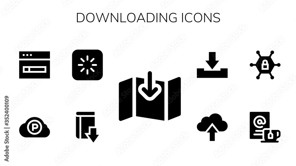 downloading icon set downloading icon set