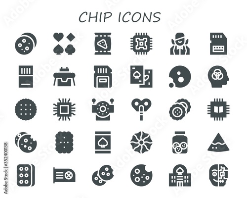 chip icon set