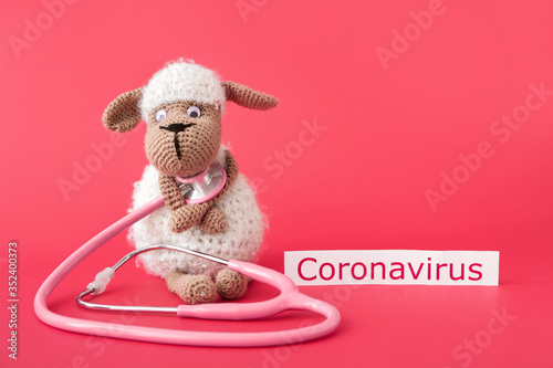 Toy with stethoscope and te...