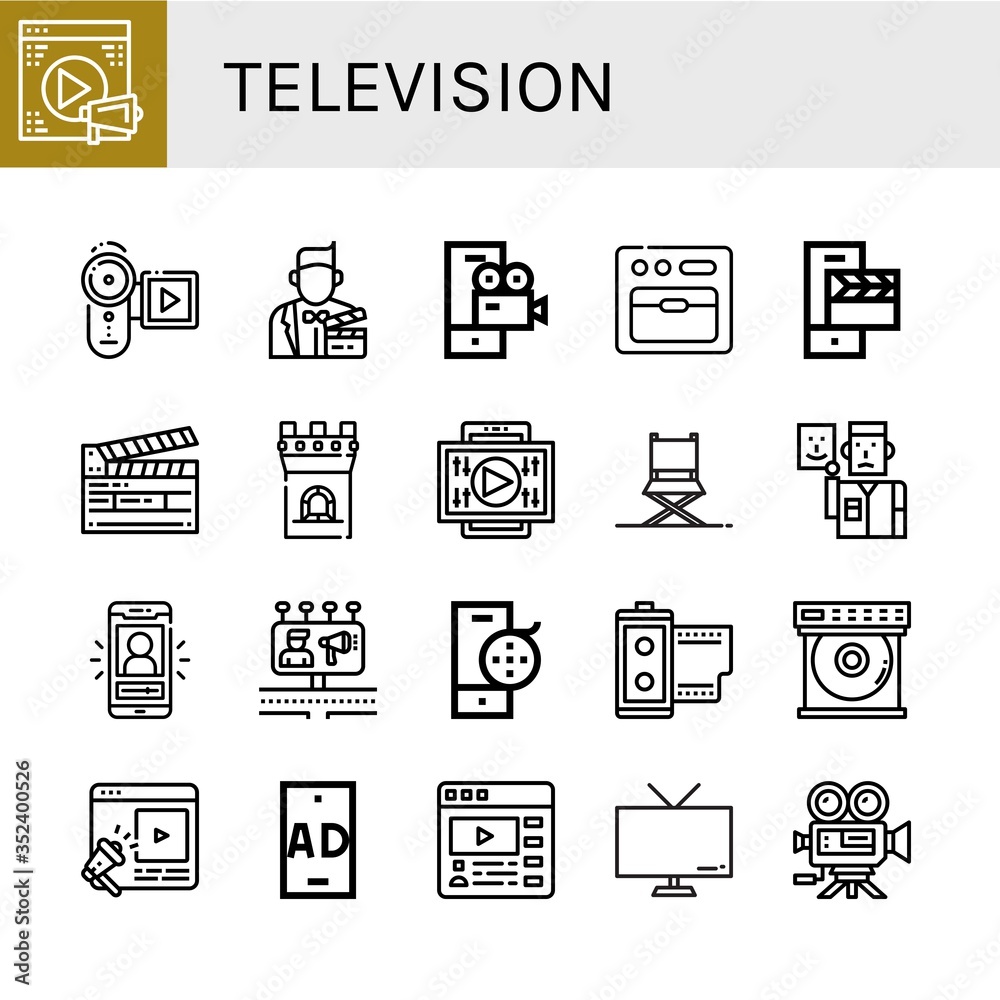 television icon set