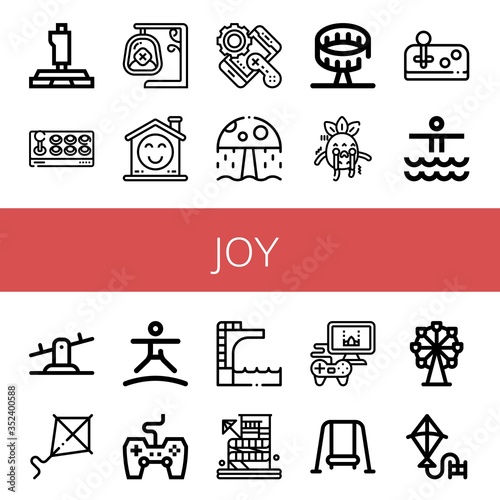 joy simple icons set