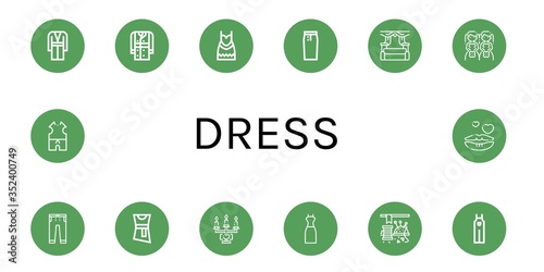 Set of dress icons