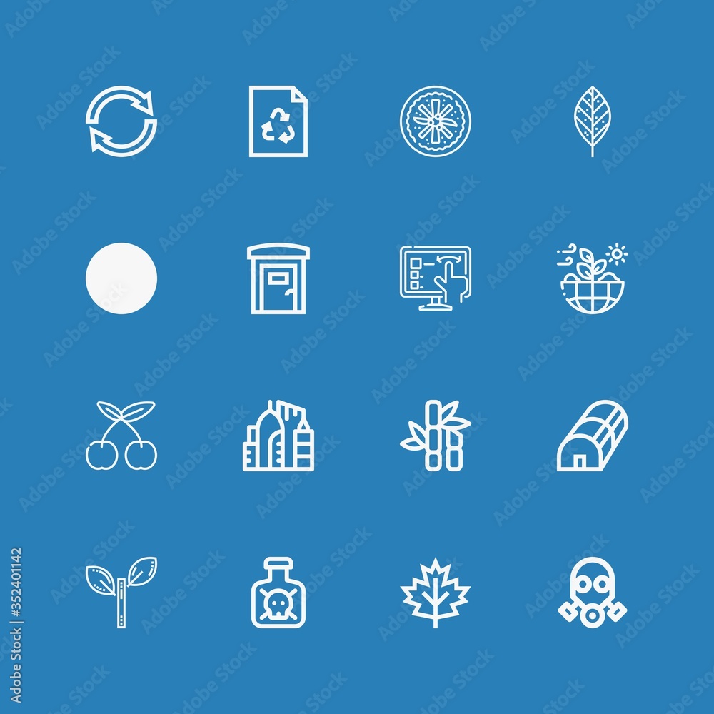 Editable 16 bio icons for web and mobile Editable 16 bio icons for web and mobile