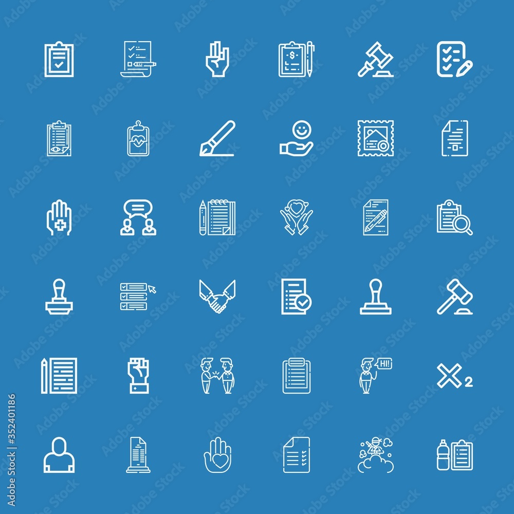 Editable 36 agreement icons for web and mobile Editable 36 agreement icons for web and mobile
